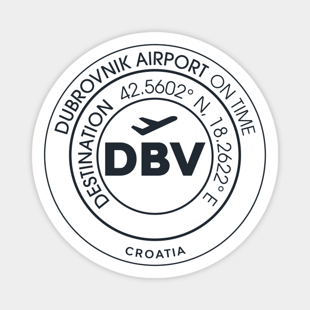 Airport code DBV Dubrovnik Magnet by Woohoo